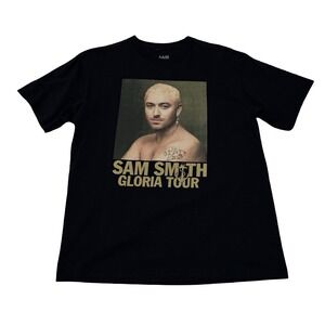 Sam Smith Gloria Tour Double-Sided Crew Neck Graphic Band Tee Shirt LG 21 x 28.5